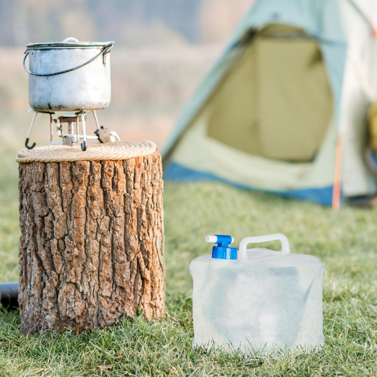 4XWASSERKANISTER - Transparent, Kunststoff/Textil (17/9/17cm) - Relaxdays