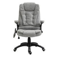 DREHSTUHL 68/72/110-120 cm grau aus Polyester mit Massage- und Heizfunktion - Grau, Kunststoff (72/120/68cm) - OKWISH