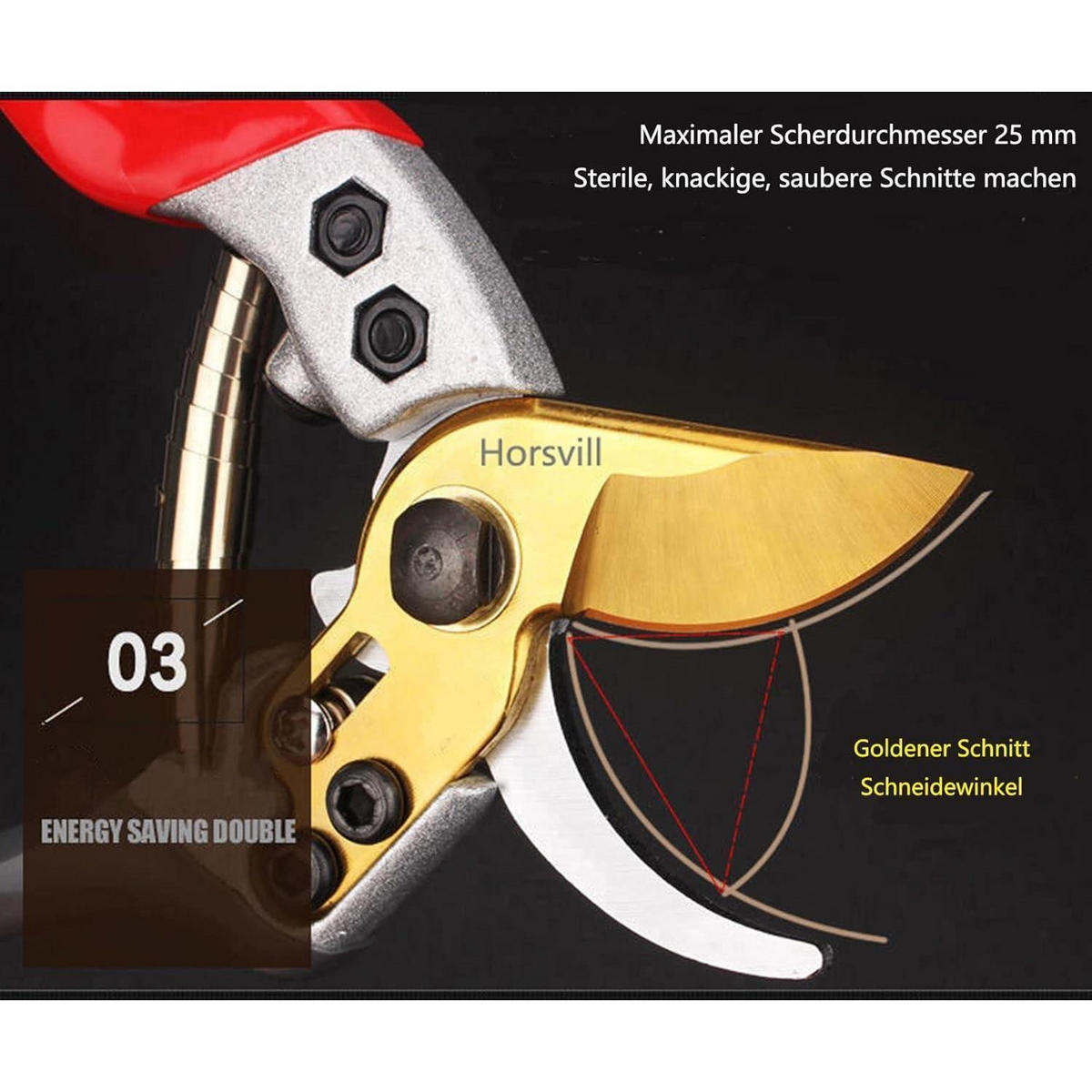 GARTENSCHERE Rot-grau - Multicolor, Metall (6.5/2.4/19.5cm)
