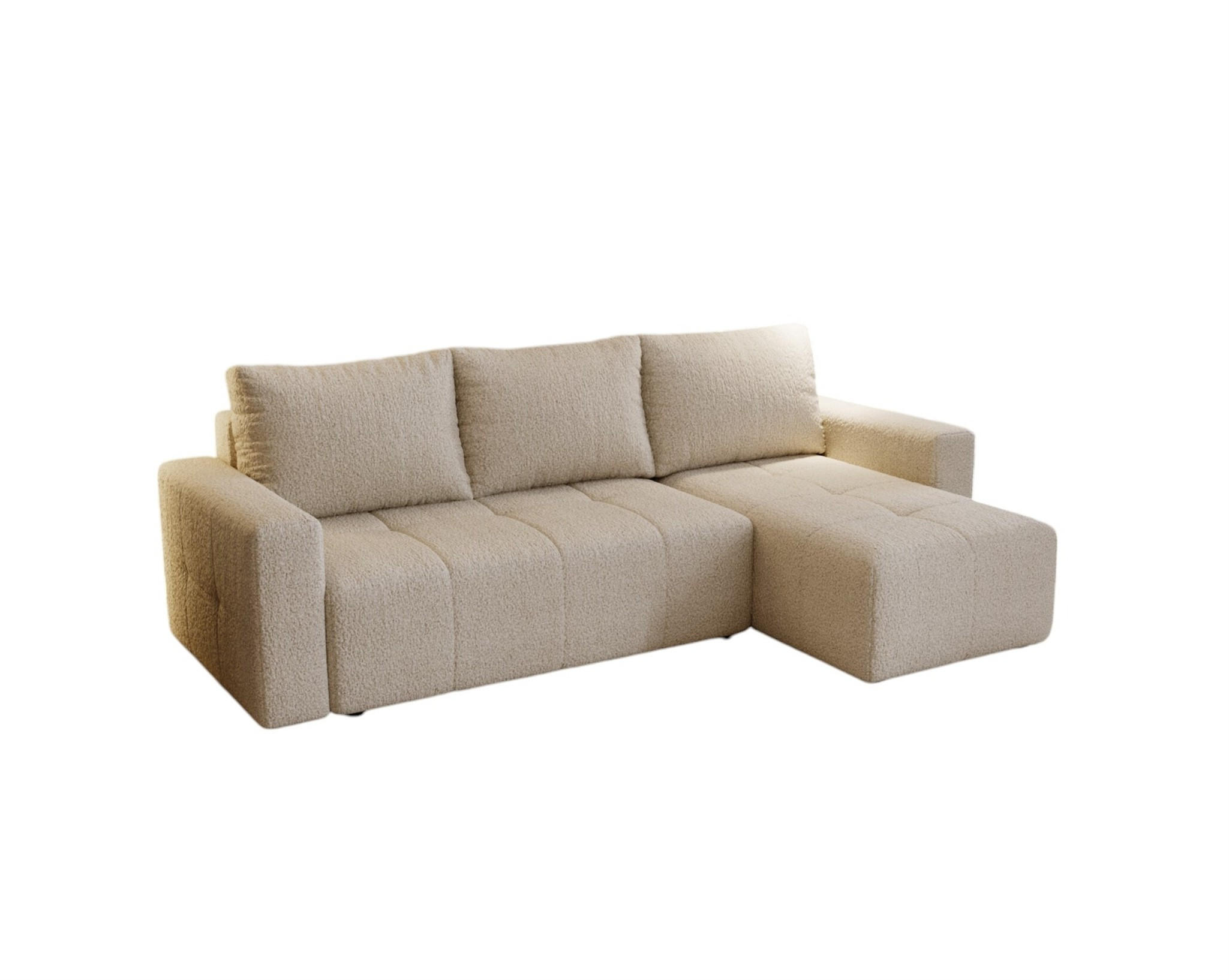 ECKSOFA Noha In Now Or Never - Beige, Holzwerkstoff/Textil (231/142cm) - Fun Möbel