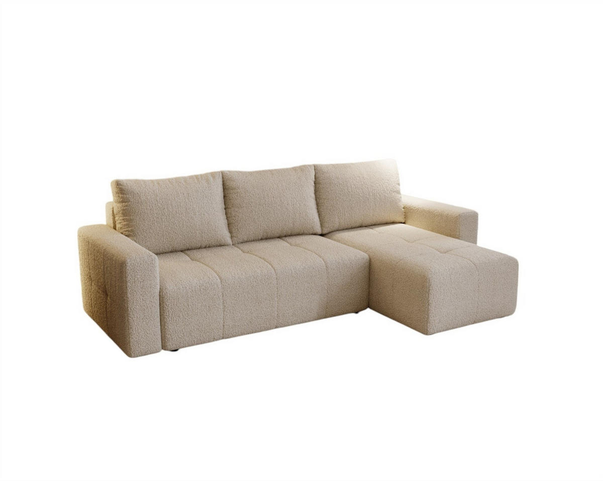 ECKSOFA Noha In Now Or Never - Beige, Holzwerkstoff/Textil (231/142cm) - Fun Möbel