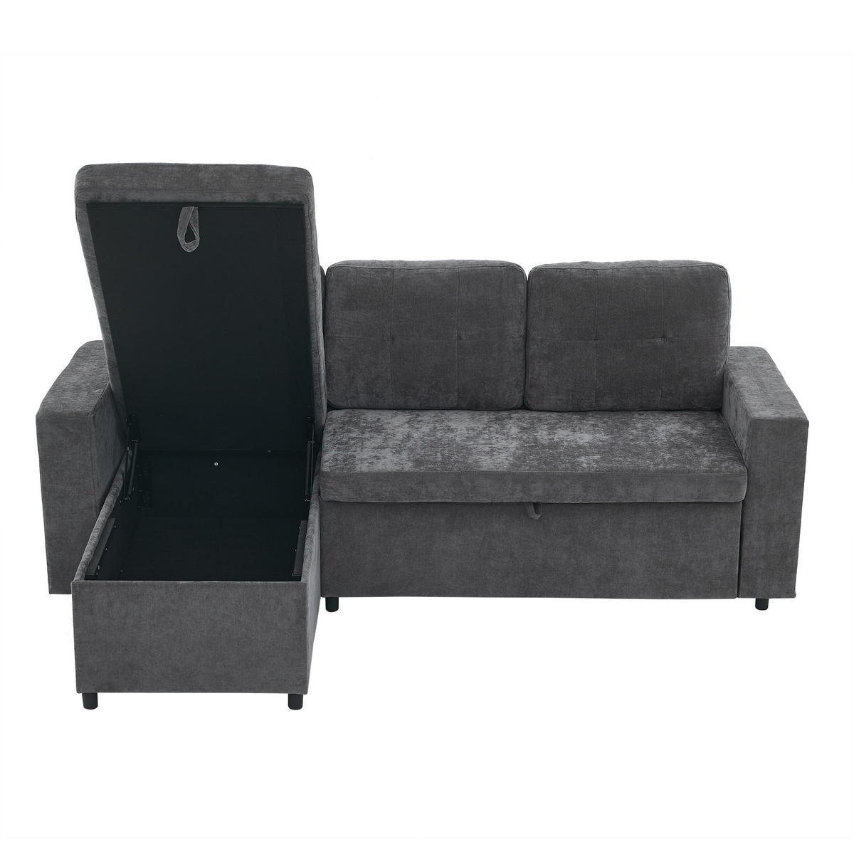 ECKSOFA 202/136/85 cm Grau mit Stauraum - Grau, Textil (202/136cm) - Oxeza