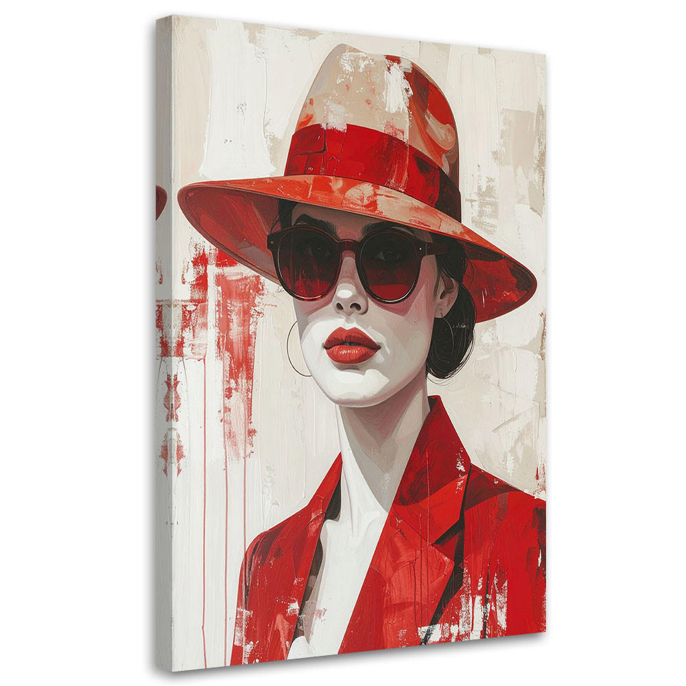 Feeby Leinwandbild, Rot 20x30 cm