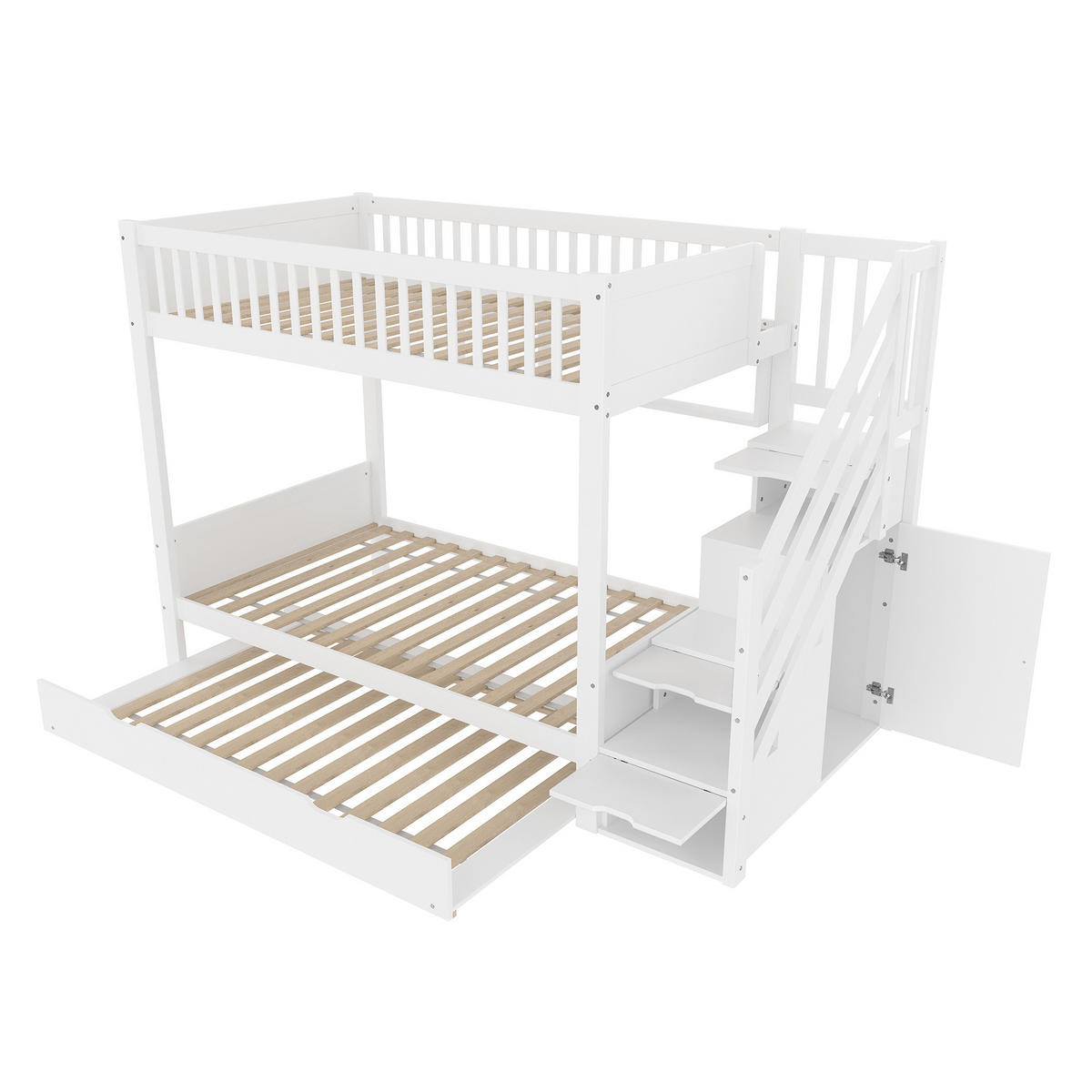 ETAGENBETT 90/200 cm Weiß - Weiß, Holz - Raumix