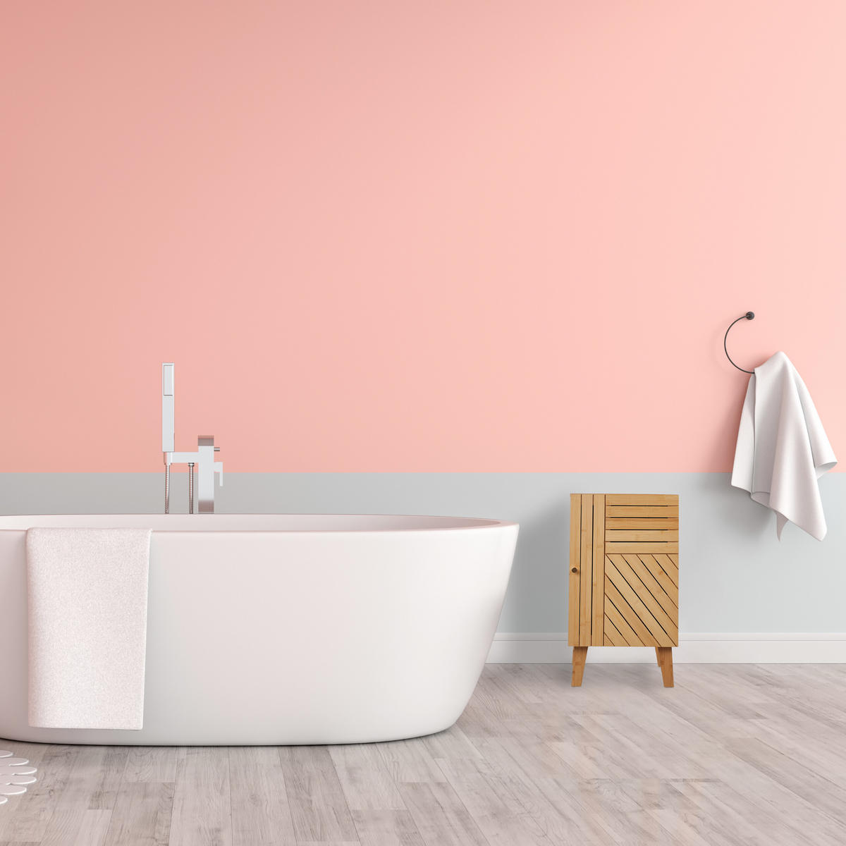 BAMBUS-BADSCHRANK - Hellbraun, Holz/Holzwerkstoff (40/70/37cm) - Relaxdays