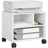 AKTENREGAL mit Rädern, 40x35x30 cm, Weiß - Weiß, Holzwerkstoff (40/35/30cm) - Woltu