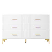 SIDEBOARD mit 6 Schubladen Weiß - Weiß, Holzwerkstoff (40/76/120cm) - Urban Meuble