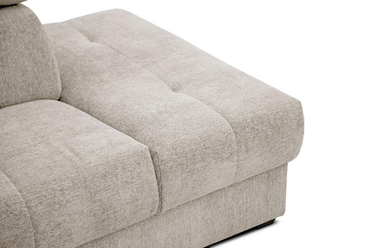 ECKSOFA CALVERA 5-Sitzer, ecru - Ecru, Holzwerkstoff/Textil (298/239cm) - Courtois Laville
