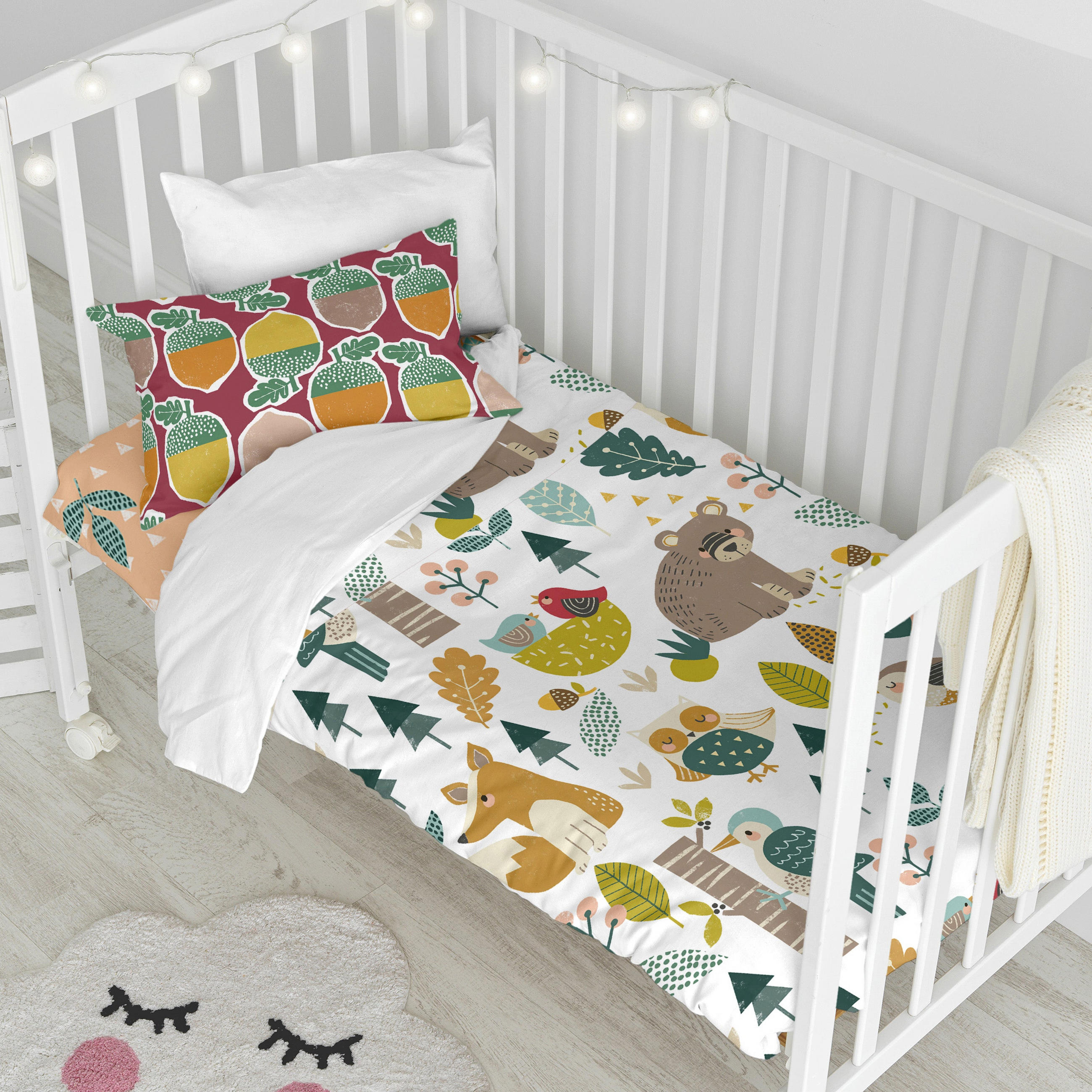 BETTBEZUG set 2 teiliges Harvestwood 100x120 cm (Kinderbett) - Multicolor, Textil (100/120cm) - Happy Friday