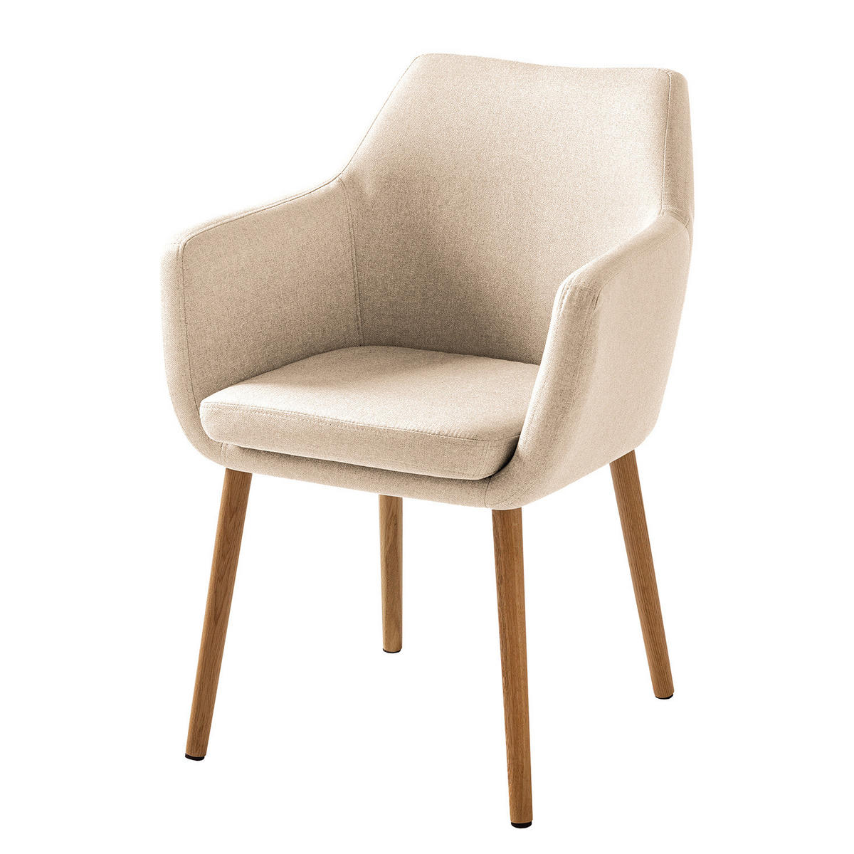 ARMLEHNENSTUHL - XXL - Beige, Holz/Textil (62/84/62cm) - home24