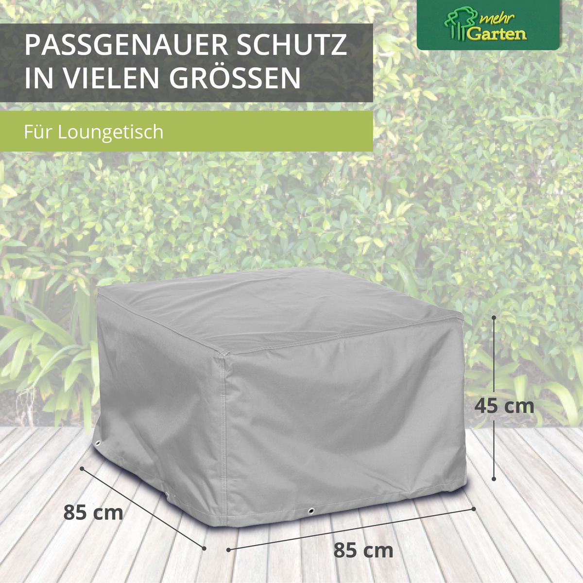 SCHUTZHÜLLE für Loungetische / Loungehocker SHP-60066 - Grau, Kunststoff (100/45/100cm) - mehr Garten