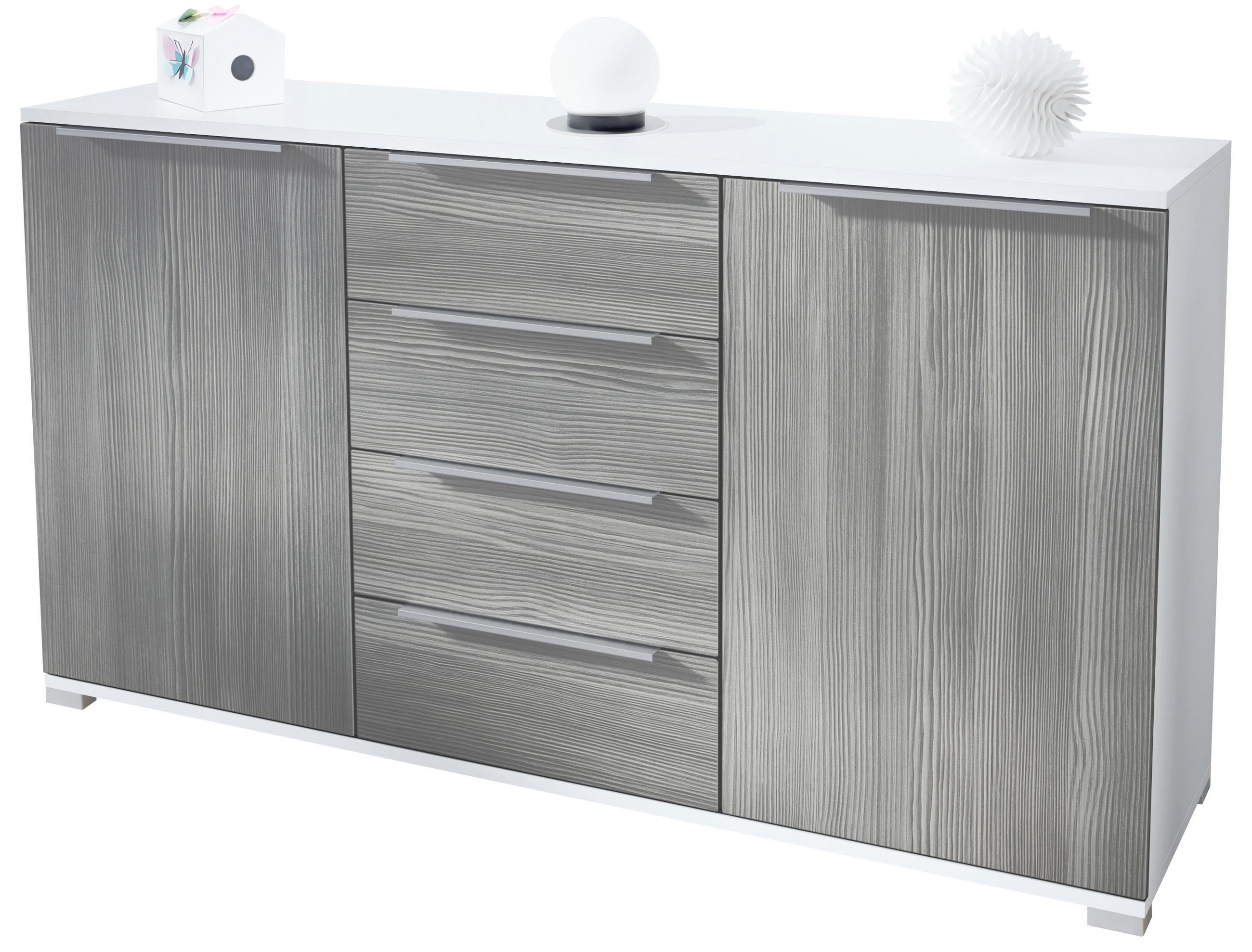 Vladon Sideboard Silbereichen 138.5x75.5x35 cm