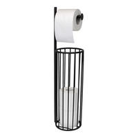 TOILETTENPAPIERHALTER Wiro Schwarz - Schwarz, Metall (14/60/14cm) - LOFT42