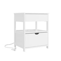NATTBORD Vit 55x45x38cm - Lönnfärgad, Päls (45/55/38cm) - SoBuy