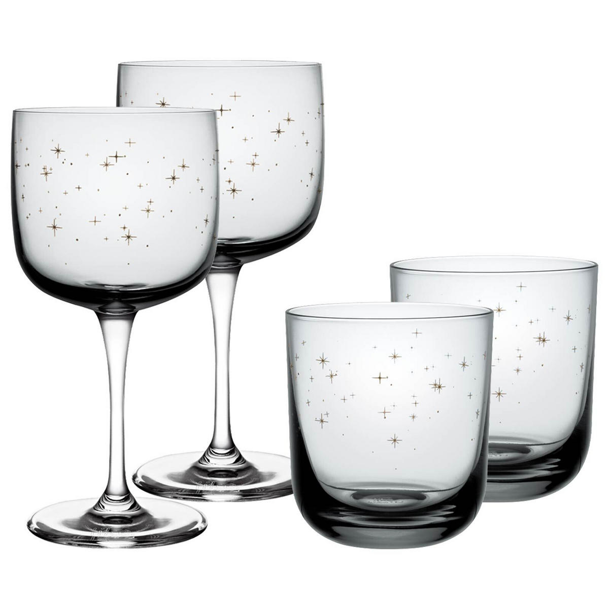WEIN- UND WASSERGLÄSER Winter Glow grau 4er Set - Grau, Glas - like.Villeroy & Boch