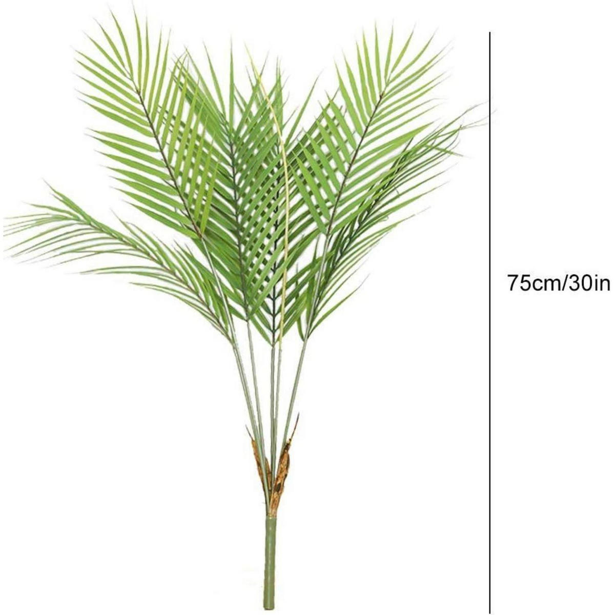 KUNSTPFLANZE Tropische Areca Palme 6 Blätter Grün 75 cm - Grün, Kunststoff (40cm)