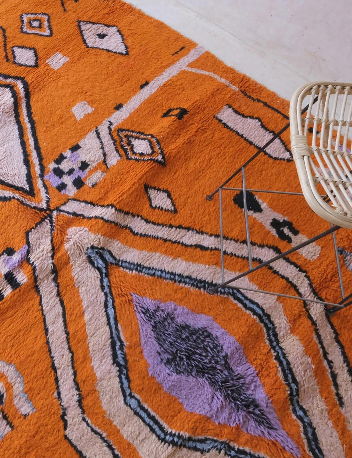 BERBERTEPPICH aus reiner Wolle 245x 285 cm - Orange, Naturmaterialien (245/285cm) - AFK Living