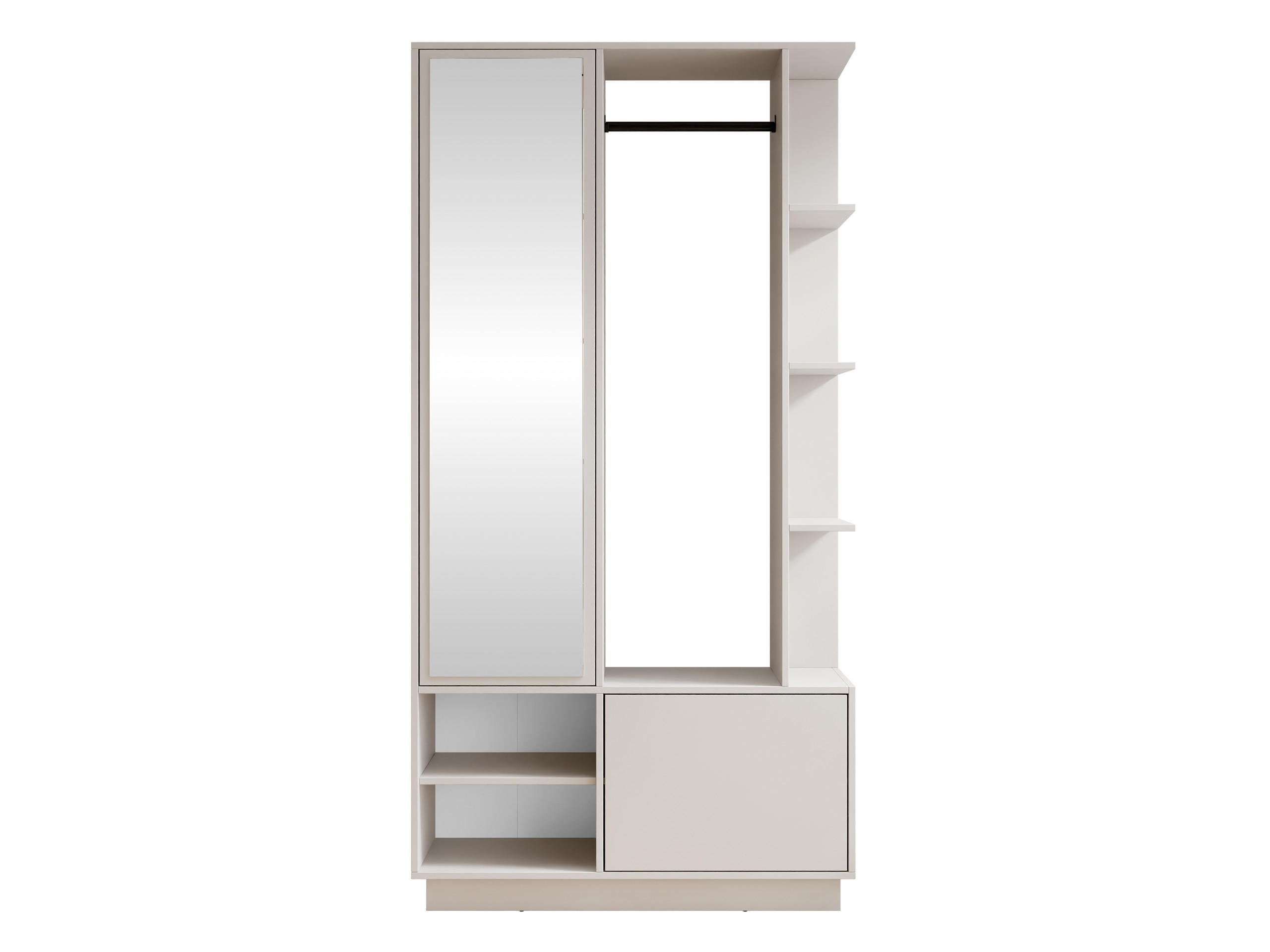 GARDEROBE Nala II - Sandfarben, Holzwerkstoff/Kunststoff (100/197/34cm) - MIRJAN24