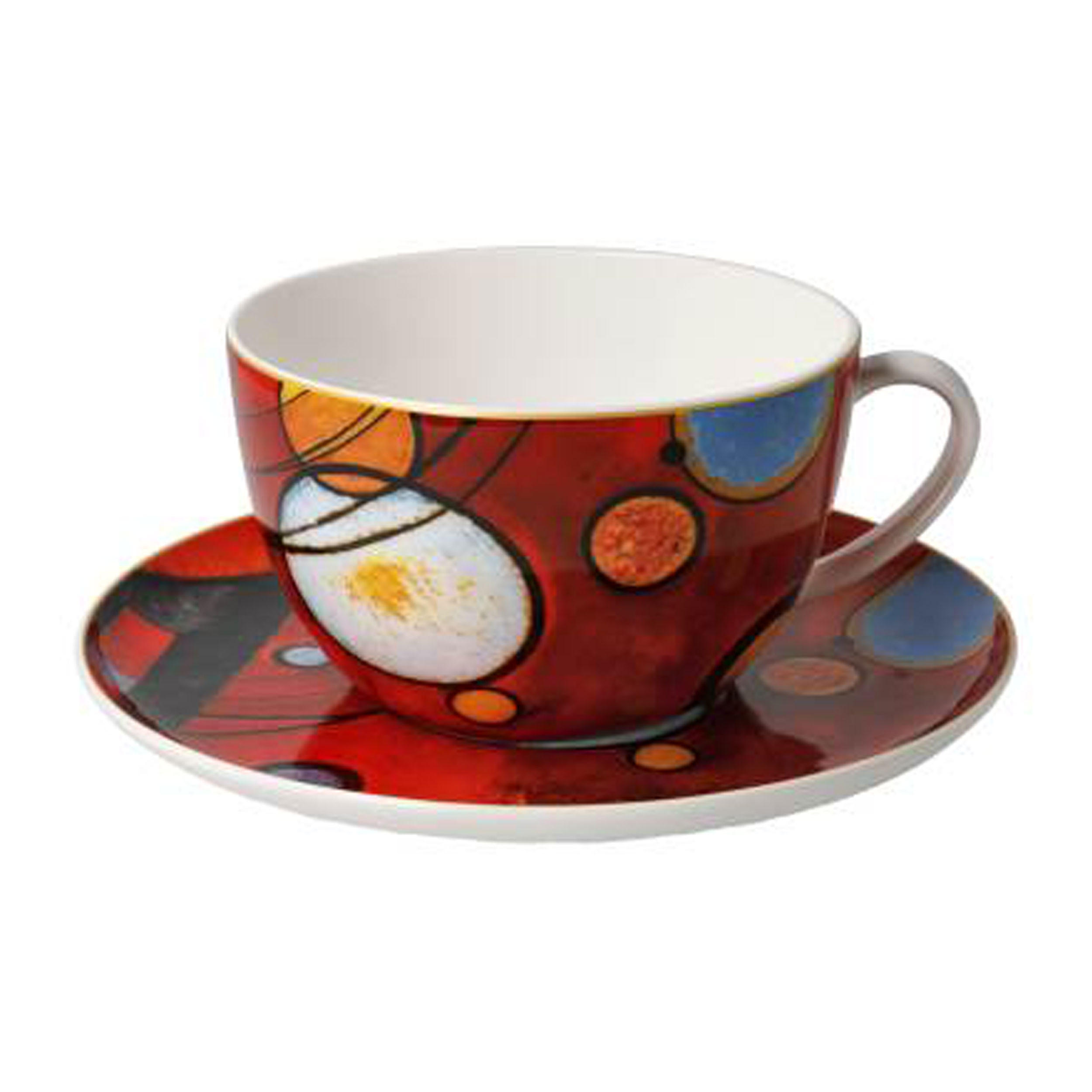 MILCHKAFFEETASSE Kandinsky - Schweres Rot, Fine Bone China - Multicolor, Keramik (0.35L) - Goebel