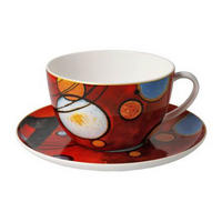 MILCHKAFFEETASSE Kandinsky - Schweres Rot, Fine Bone China - Multicolor, Keramik (0.35L) - Goebel