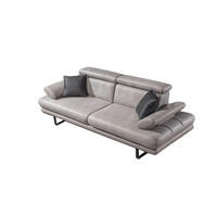 2 Sitzer SOFA Energy Nubuk Grau - Grau, Textil/Metall (200/80/100cm) - Villa Möbel