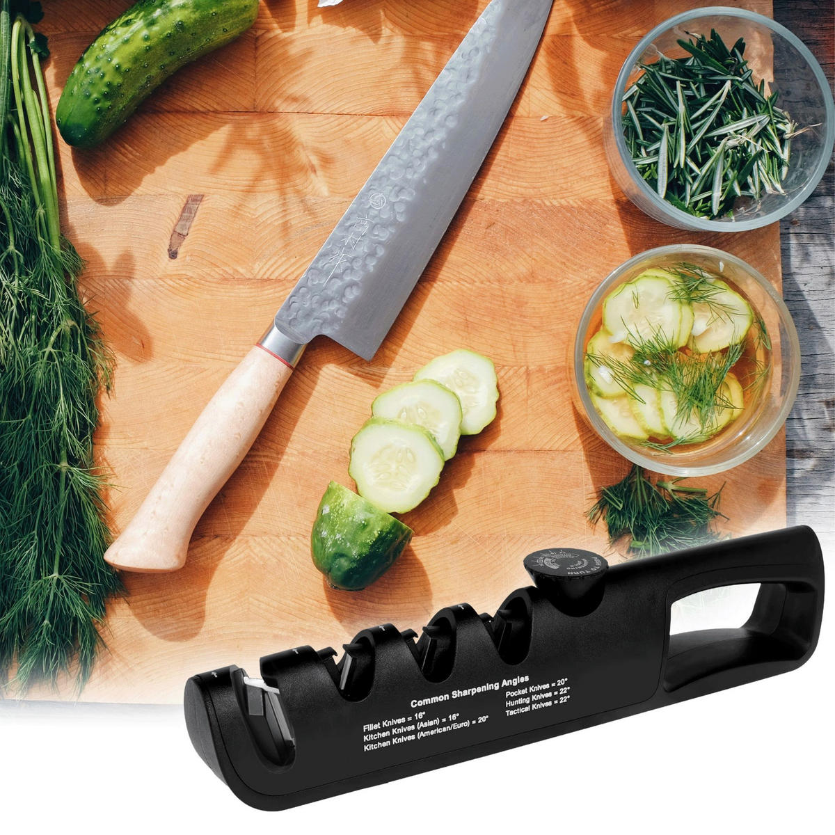 MESSERSCHÄRFER - Schwarz, Keramik - KRUMAD