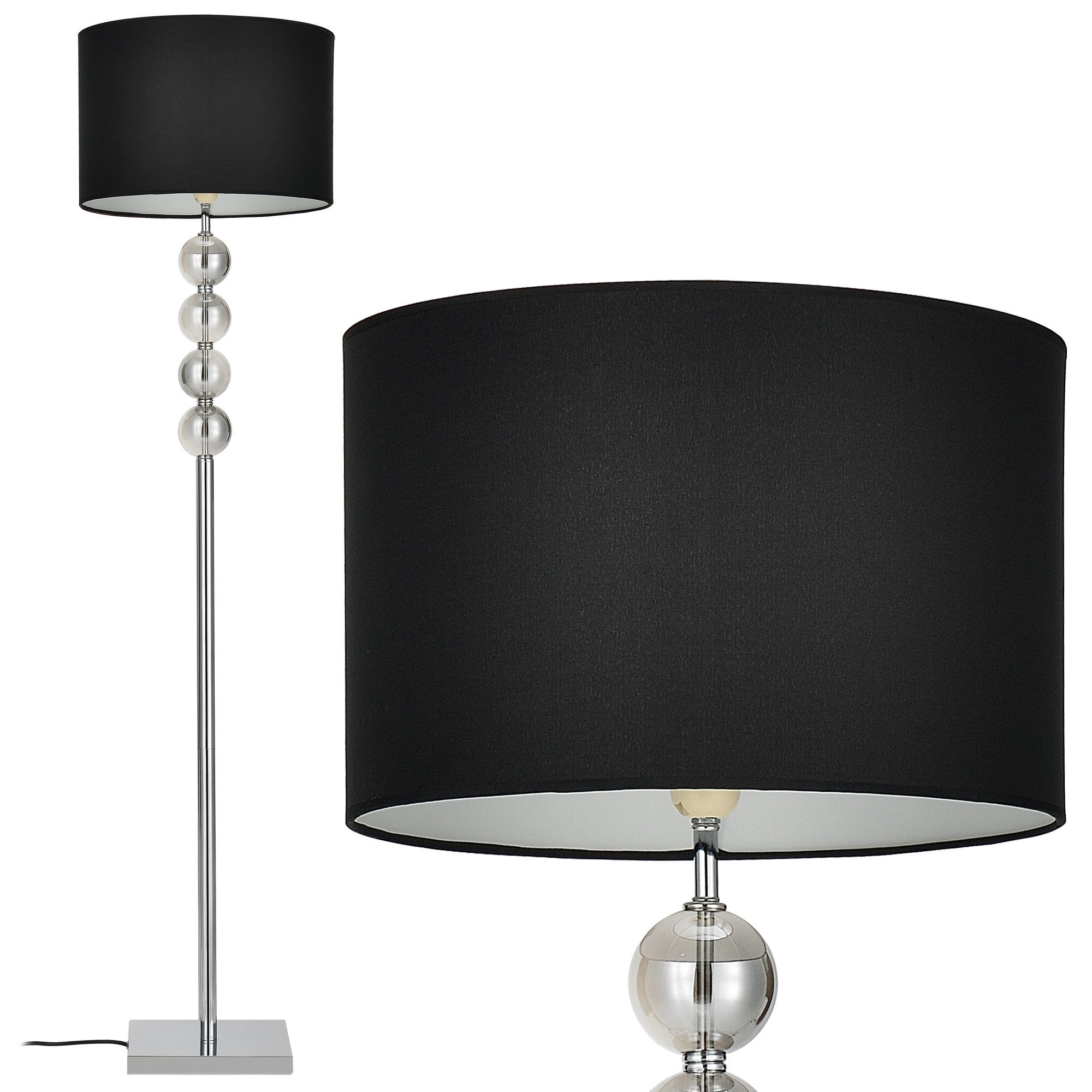 STEHLEUCHTE Spheridern - Schwarz, Metall (38/38/155cm) - lux.pro