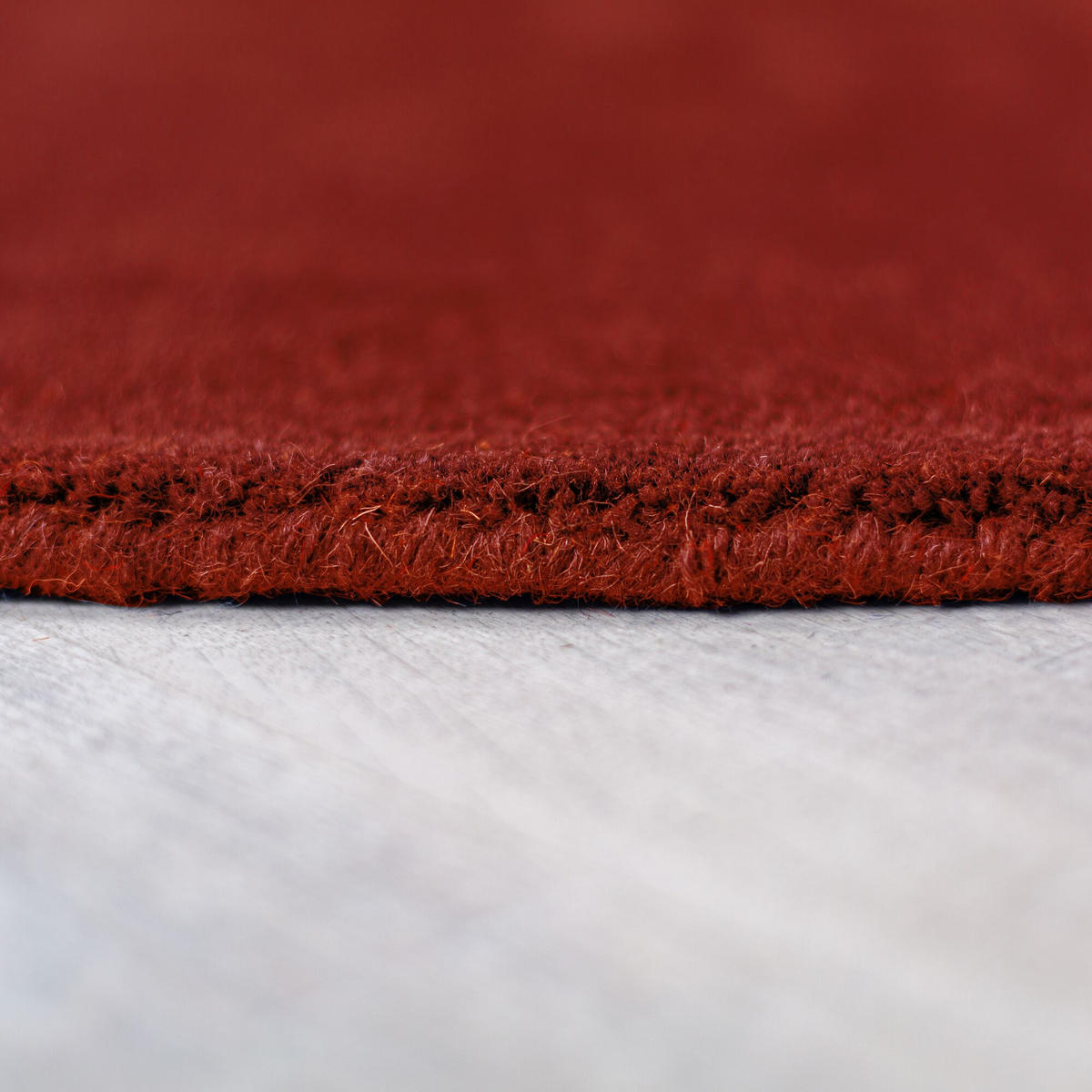 WOLLTEPPICH Segment Muster, Geometrisch, Wohnzimmer Rot-Beige Rund 200x200 - Rot, Textil (200/200cm) - KADIMA DESIGN