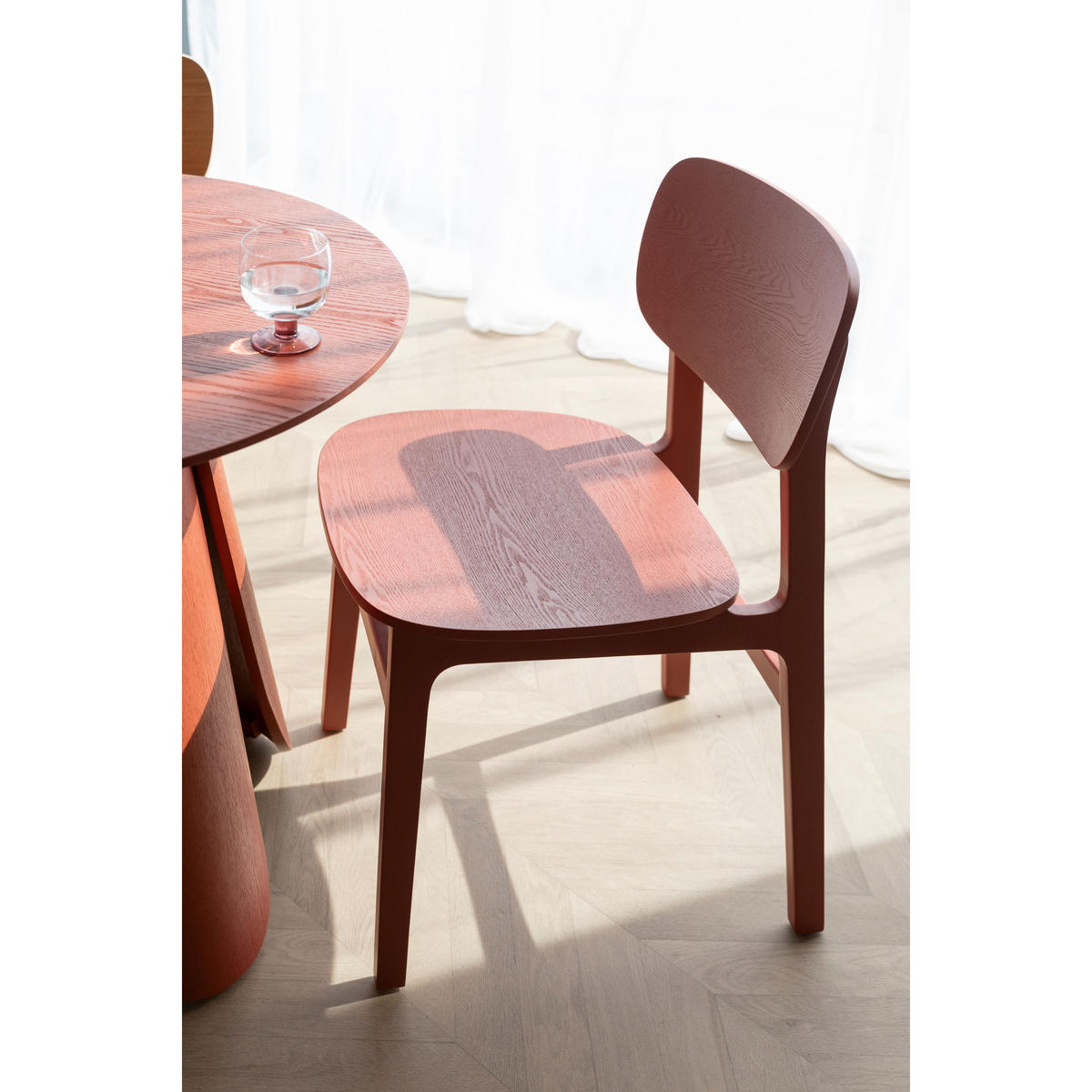 ESSZIMMERSTÜHLE Fleur Rot - 2 er Set - Rot, Holzwerkstoff (46.5/81/54.5cm) - Zuiver