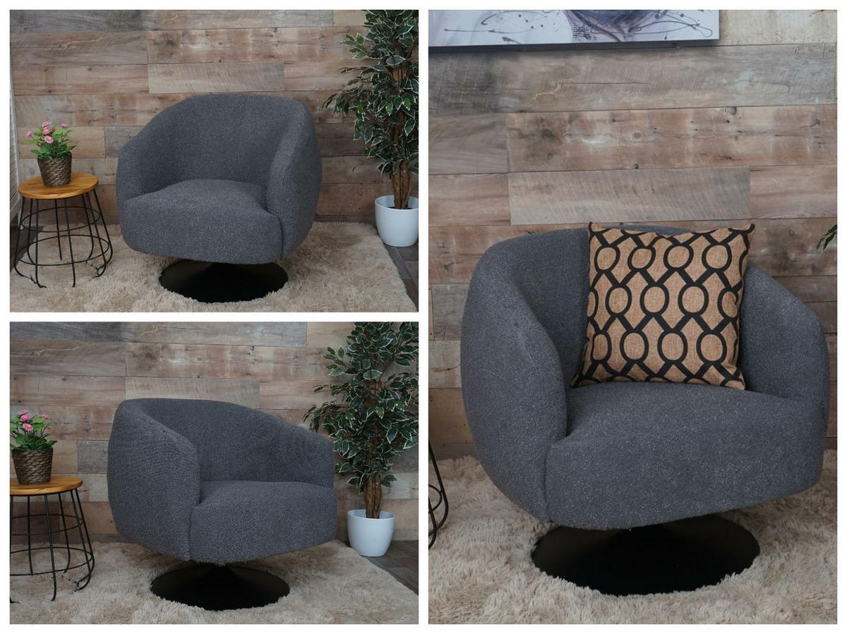 LOUNGE-SESSEL Grau - Grau, Textil (75/78/83cm) - MCW