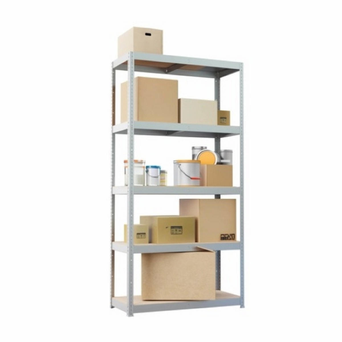 METALL-REGAL , S-free, Stahlregale 2er Set , 90x40x179, 175KG - Silberfarben, Metall (90/179/40cm)