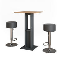 BAROVÝ STŮL Repose Zlatý dub power/antracit - medově dubová/černá, kompozitní dřevo (65/65/106cm) - Vicco