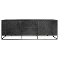 SIDEBOARD New York Schwarz 45/210/75 cm - Schwarz, Holz (210/75/45cm) - Starfurn
