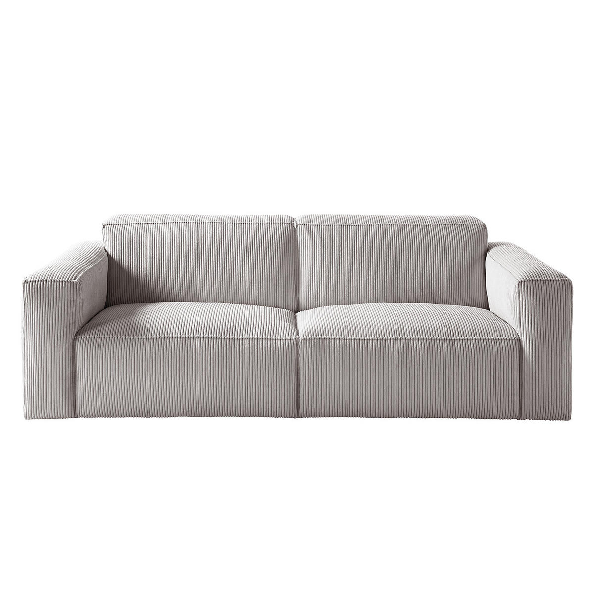 3-SITZER SOFA - Hellgrau, Textil (240/75/96cm) - home24