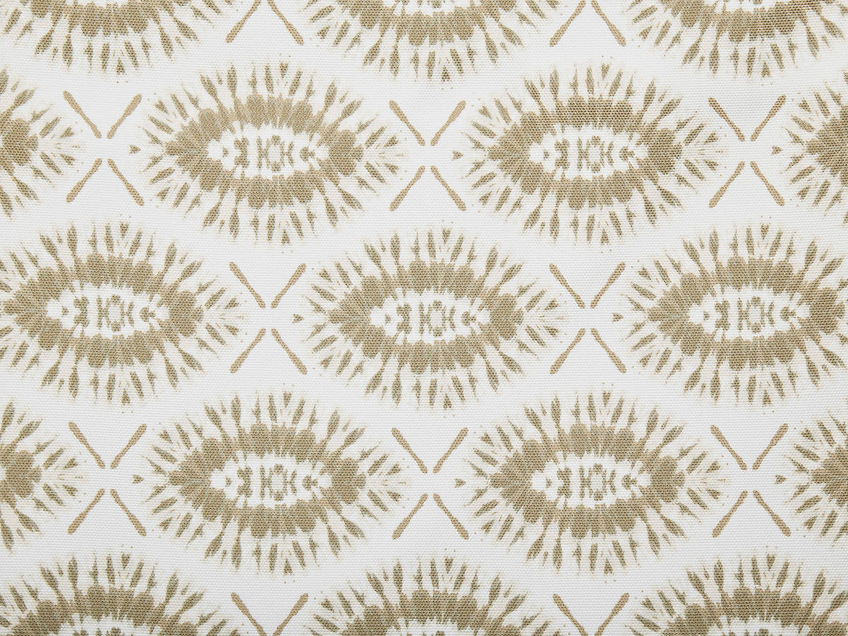 GARTENLIEGE 2er-Set dunkelbraun Textil weiß/beige Bohomuster Anzio - Dunkelbraun/Beige, Textil (54/70/97cm) - Beliani
