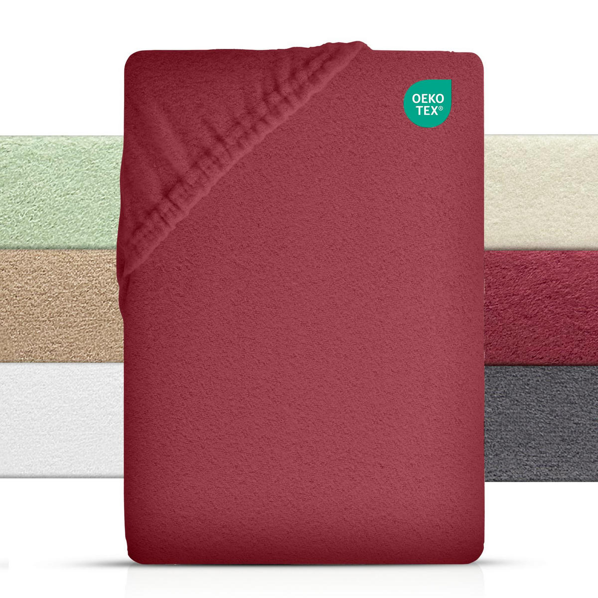 WINTER-SPANNBETTLAKEN 180-200x200-220 cm, Warmes Teddy Fleece Bettlaken Bordeaux - Bordeaux, Textil (200/220cm) - Carpe Sonno