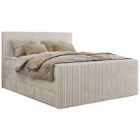 BOXSPRINGBETT TILIANO KING DUO 200/200 - Beige Cord - H3 - Beige, Textil (200/200cm) - MKS