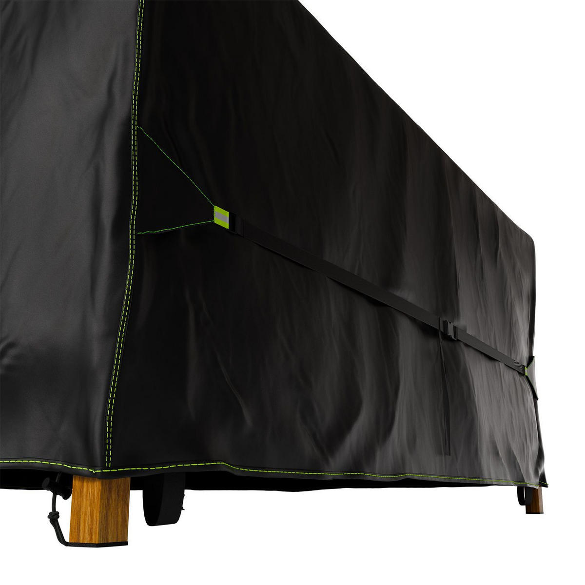 GARTENMÖBELABDECKUNG CoverSafe Pro schwarz - Schwarz, Kunststoff (182/100/242cm) - Juskys