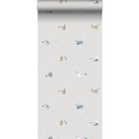 TAPETE Tiere 53 cm x 10 m - Grau, Papier (53/0.1cm) - Sanders & Sanders