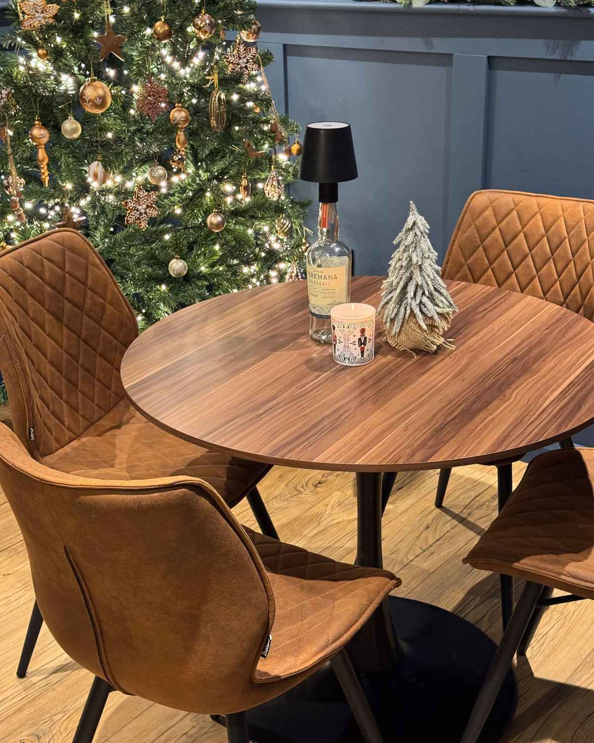 SCAUN DE BUCĂTĂRIE set de 2 tapițerie maro auriu Lisle - maro, material textil/metal (44/86/56cm) - Beliani