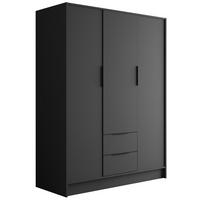 KLEIDERSCHRANK mit Flügeltüren KOLIN 150x200cm Graphit - Graphitfarben, Holzwerkstoff (150/200/51cm) - ALTDECOR
