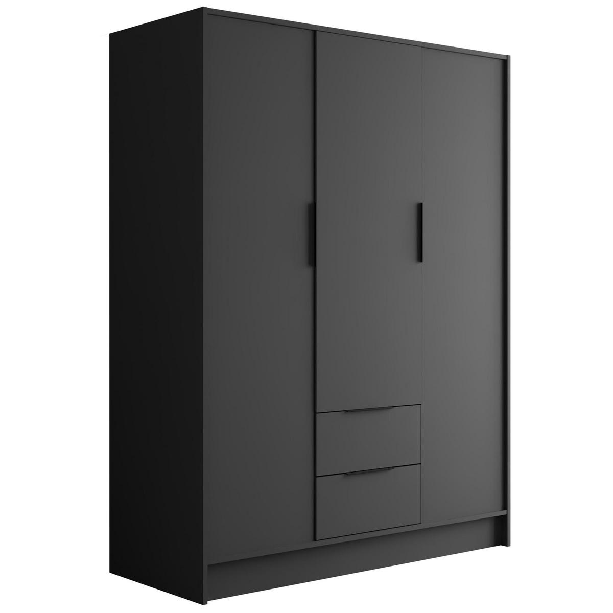 KLEIDERSCHRANK mit Flügeltüren KOLIN 150x200cm Graphit - Graphitfarben, Holzwerkstoff (150/200/51cm) - ALTDECOR