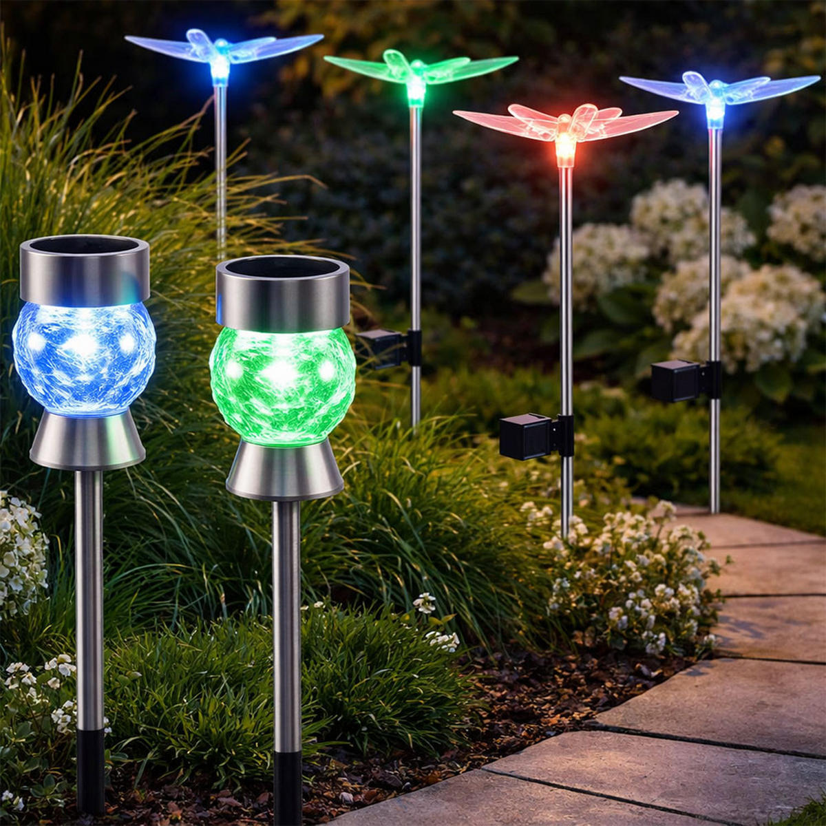 LED AUSSENLEUCHTE Edelstahl Silber - Silberfarben, Metall (7/7/35cm) - Globo Lighting