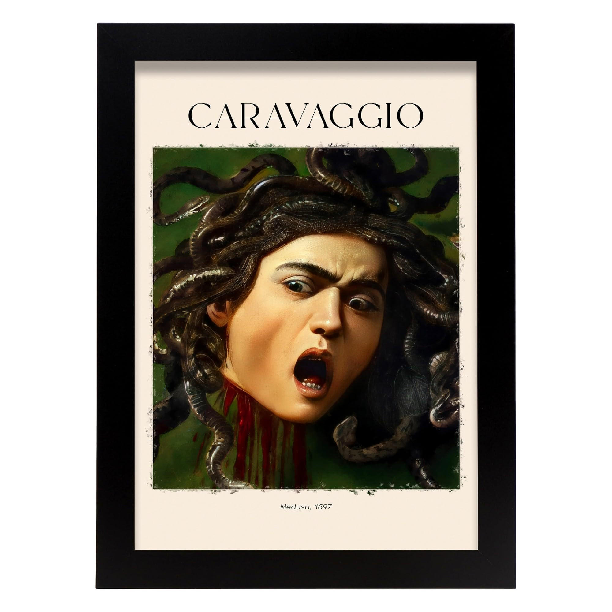 POSTER Medusa 1597 A4 Schwarzer Rahmen - Schwarz, Papier (29.7/5/21cm) - Nacnic