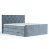 BOXSPRINGBETT Toma Blau Grau 200/200 cm - Blaugrau/Schwarz, Holz/Holzwerkstoff (200/200cm) - Maison de Reve