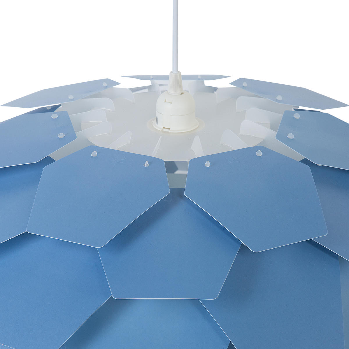 HÄNGELEUCHTE Segre 40/40/165 cm - Blau, Kunststoff (60/60/176cm) - Beliani