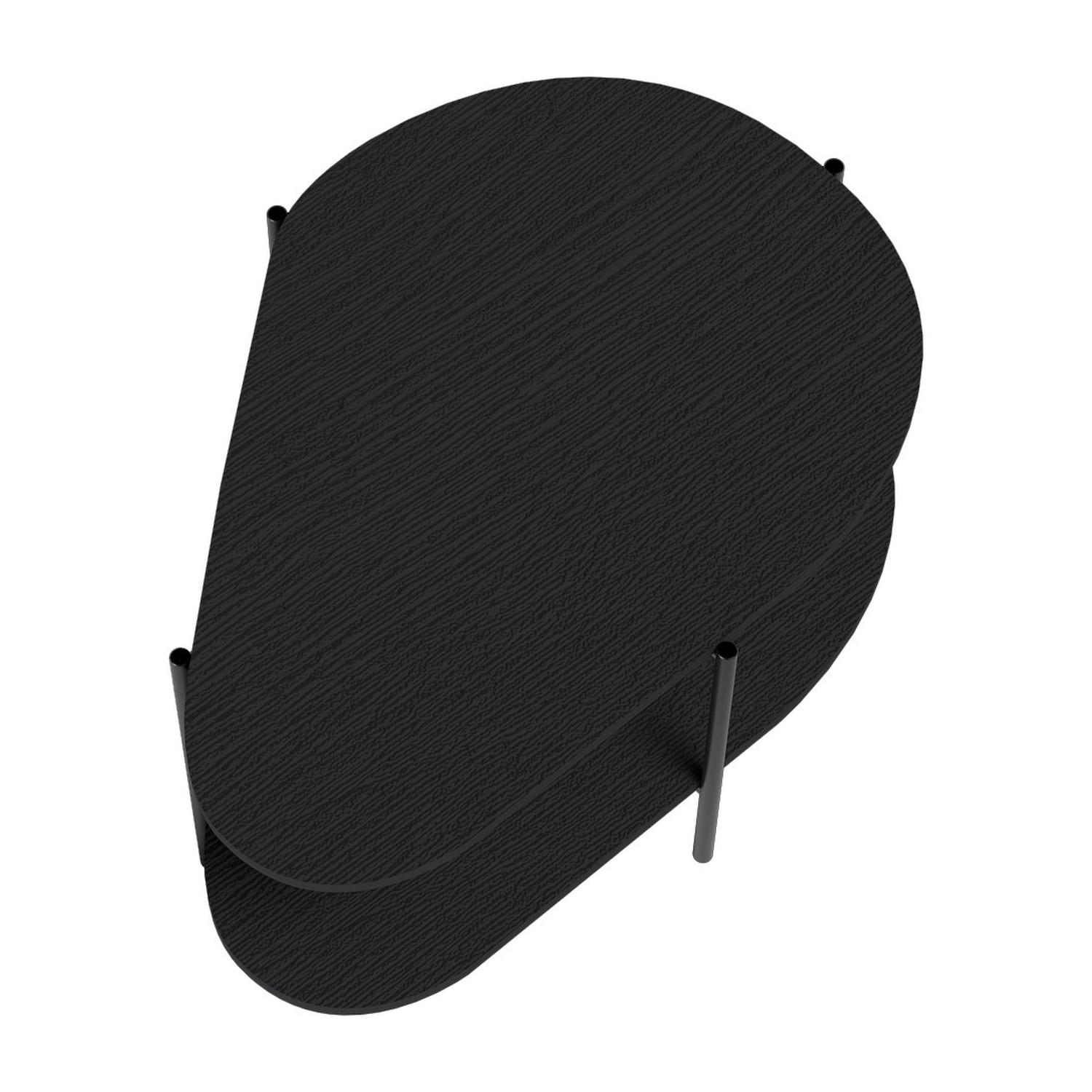 COUCHTISCH Malumi MM-8 90 x 65 x 45 cm Schwarz Paintflow - Schwarz, Holzwerkstoff (65/90/45cm) - Koseto