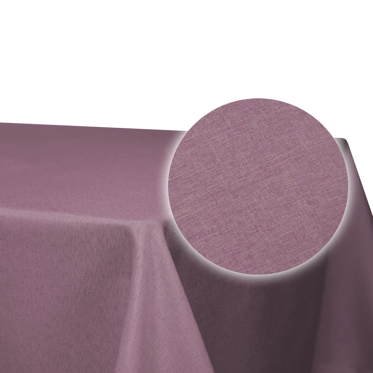 TISCHDECKE Leinenoptik 160/160 cm quadratisch Flieder - Flieder, Textil (160/160cm) - TiborTex