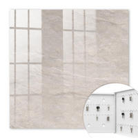 SCHLÜSSELBOX Weiß 30x30 cm – Türöffnung nach rechts - Natürliche Textur - Beige, Metall (30/30/5cm) - TULUP