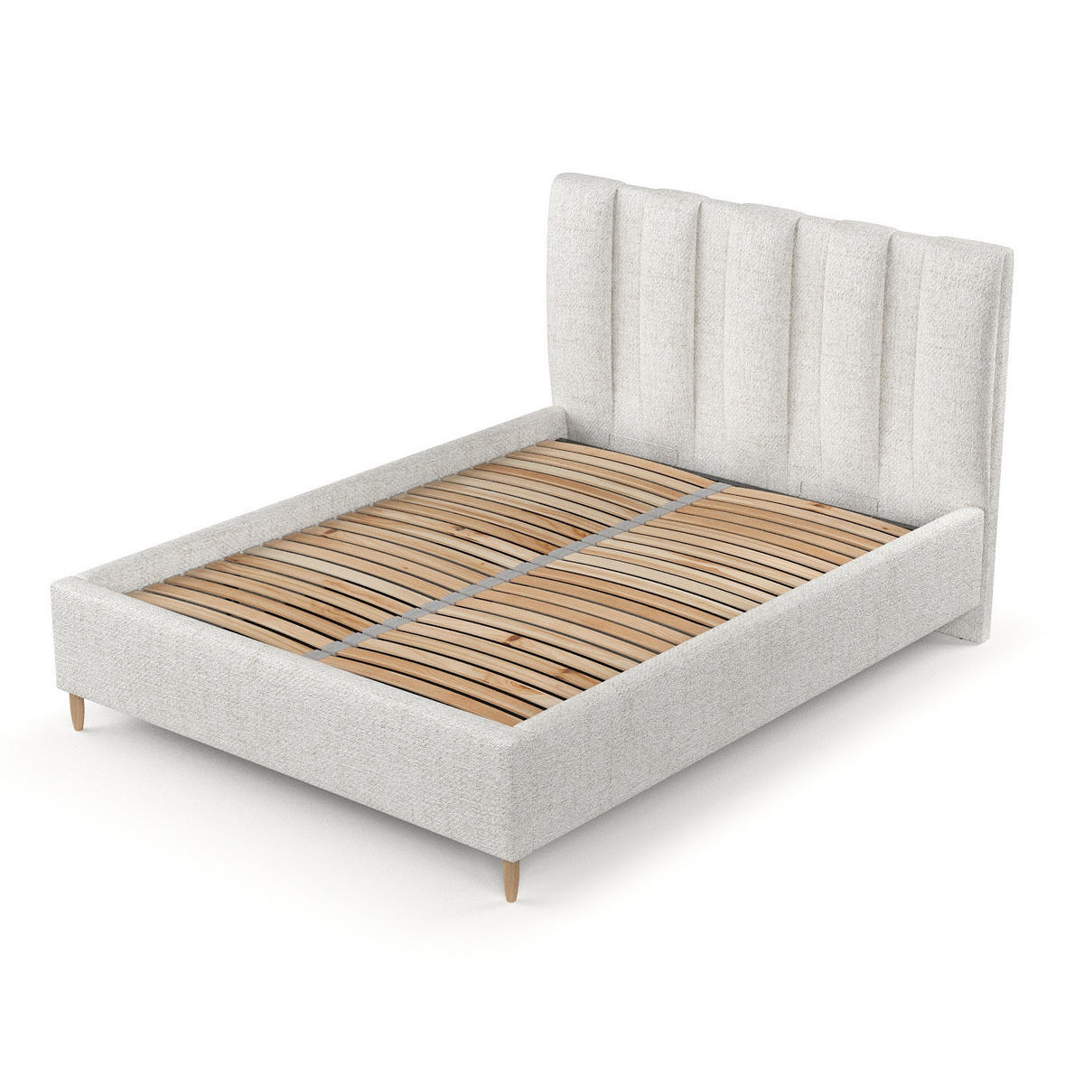 POLSTERBETT Loom 180/200 cm Creme im Neve Stoff - Creme/Naturfarben, Holz/Holzwerkstoff (180/200cm) - AltaBeds